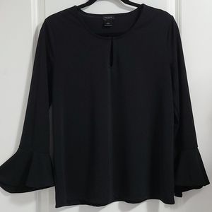 ANN TAYLOR Black Flowy Top